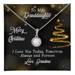 Necklace for Granddaughter Christmas, Inspirational Jewelry Gift, Personalized Keepsake