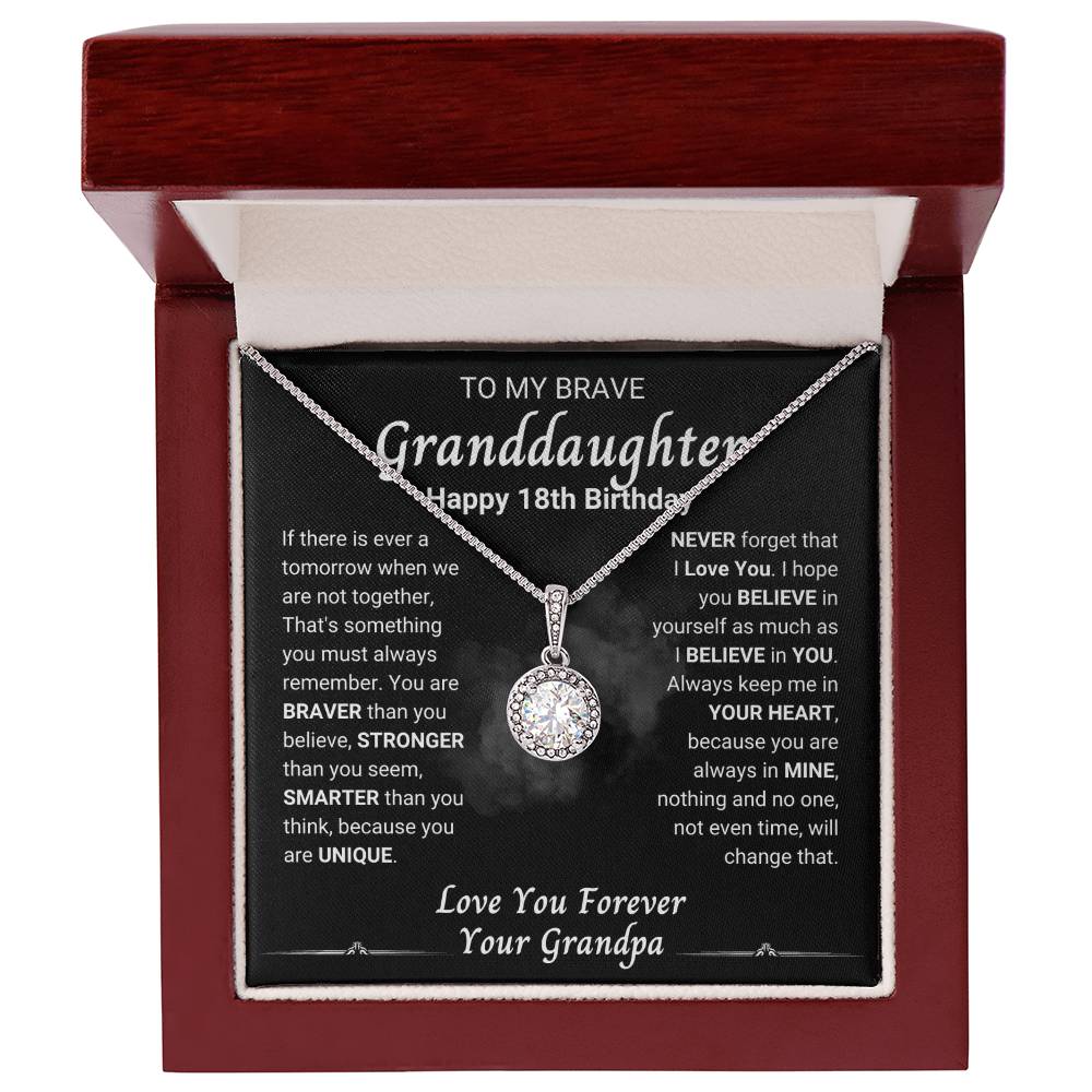 To My Brave Granddaughter | Happy 18th Birthday Gift | Eternal Hope Necklace