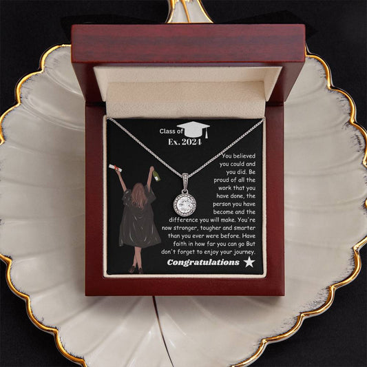 Celebrate Her Bright Future with 14k White Gold Finish Necklace