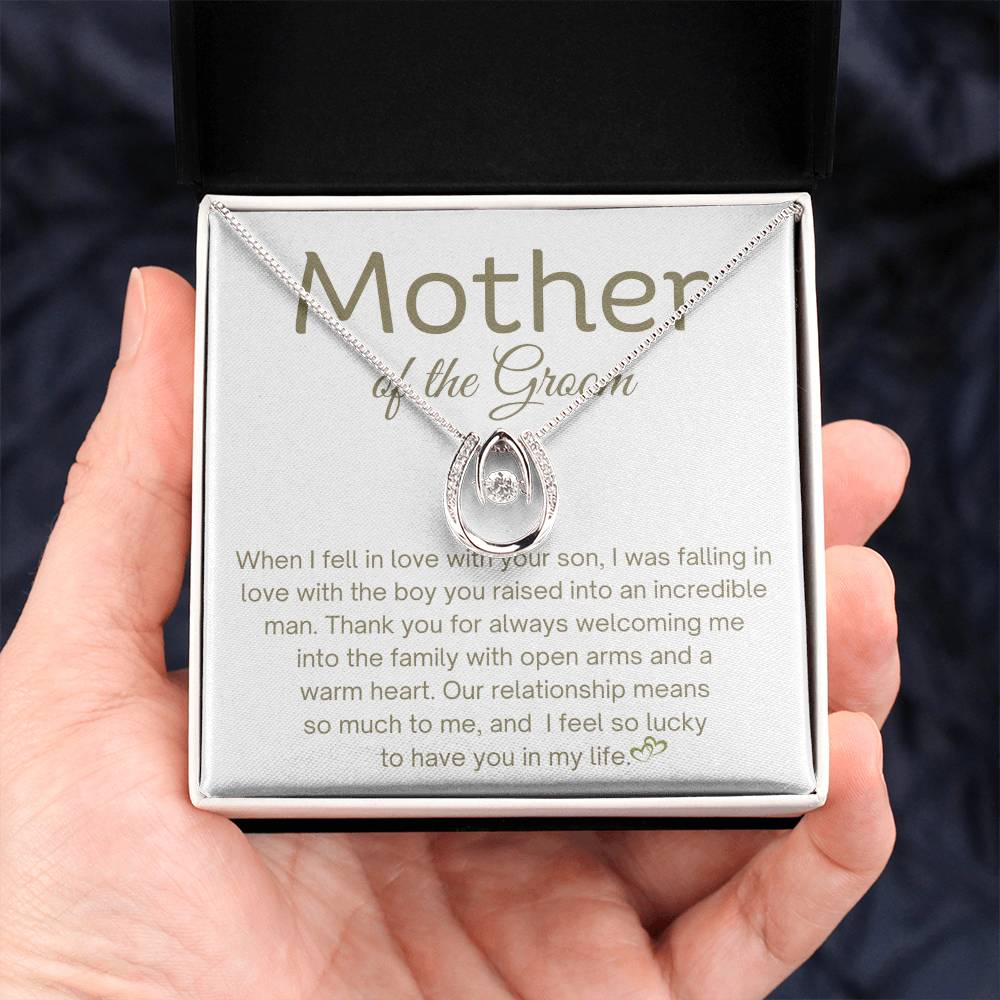 Bride Gift To Groom Mother for Wedding Day, Mother In Law Necklace