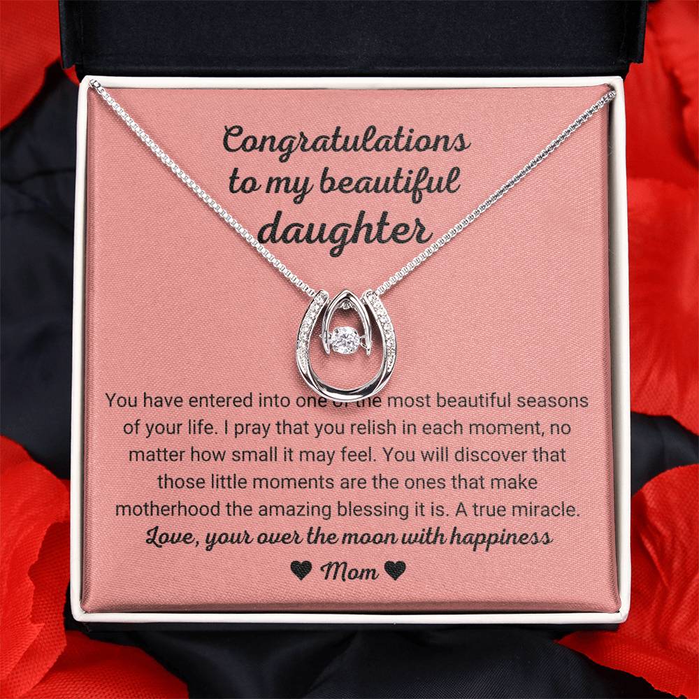 Pregnancy Gift for Daughter from Mom Necklace