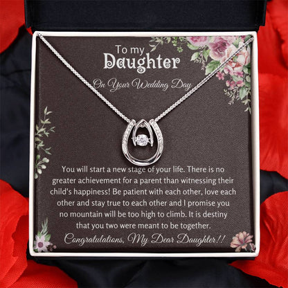 Elegant Bride to Be Gift from Parents with white gold finish