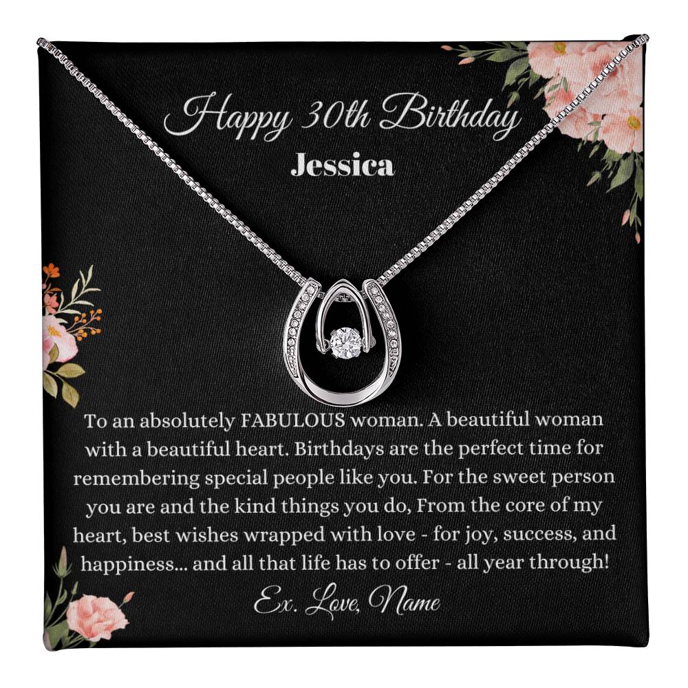 Personalized 30th Birthday Gift for Her Necklace