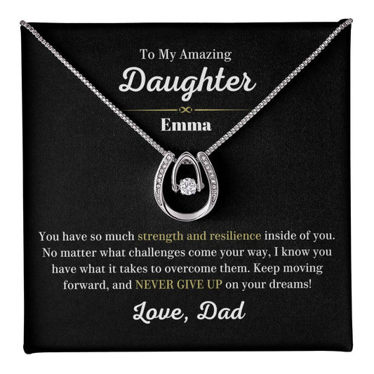 Personalized necklace for daughter from dad