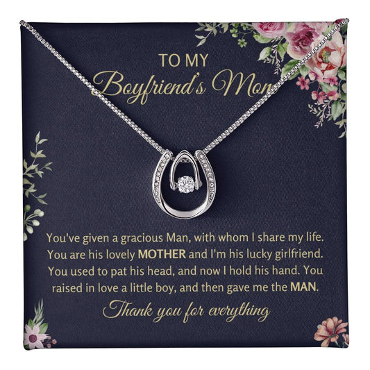 Boyfriends Mom Necklace | Thank You For Everything Gift for Mother's Day, Birthday, Xmas | Versatile Pendant Necklace