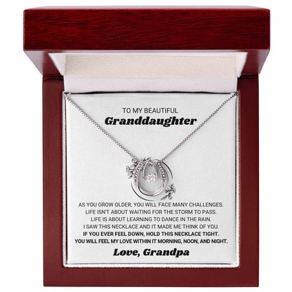 Inspirational Gift for Granddaughter from Grandpa Necklace