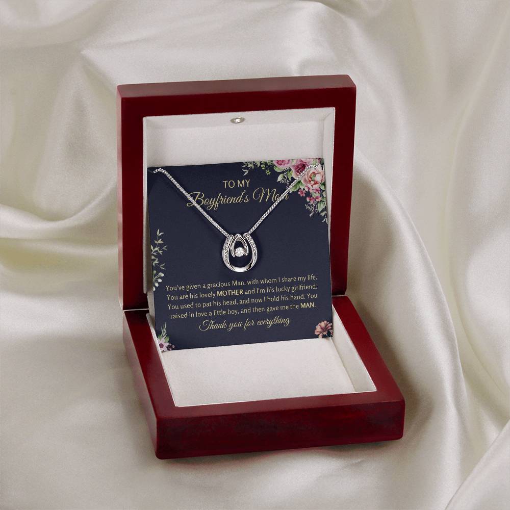 Boyfriends Mom Necklace, Thank You For Everything Gift for Mother's Day, Birthday, Xmas | Versatile Pendant Necklace