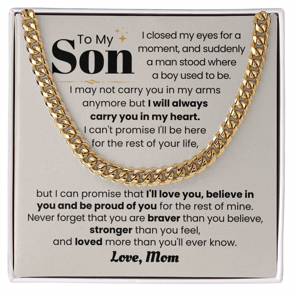 Elegant Son Gift with Adjustable Chain