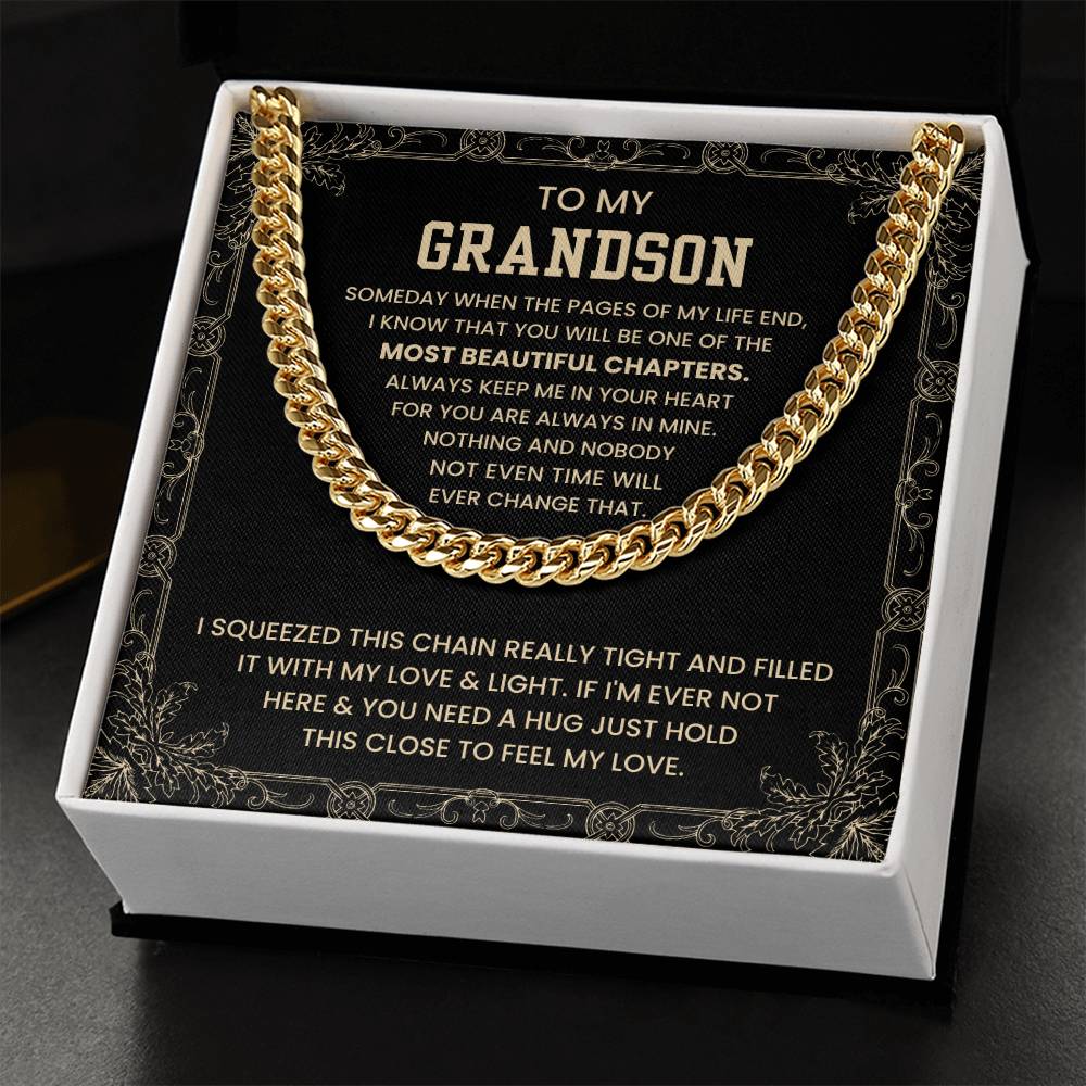 Substantial and Stylish 28.5g Chain Gift for Grandson's Milestone