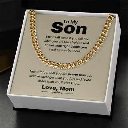 Elegant Cuban Link Chain Gift for Son