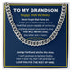 Grandson 18th Birthday Present, You Either Win or Learn - Cuban Link Chain