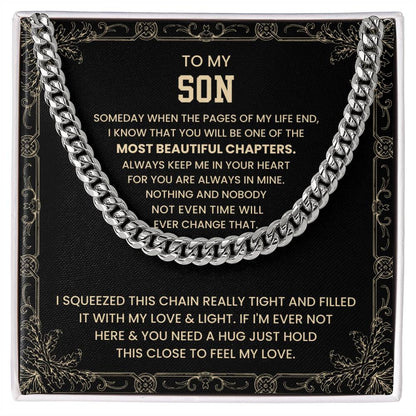 Elegant Cuban Link Chain gift for son