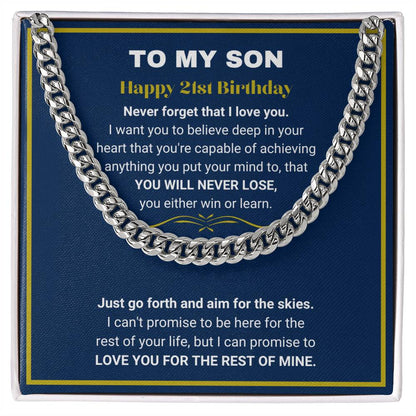 21st birthday gifts for son