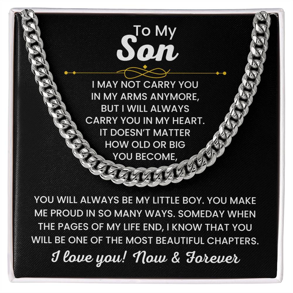 To My Son Gift Cuban Link Chain