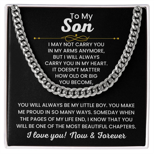 To My Son Gift Cuban Link Chain