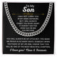 To My Son Gift Cuban Link Chain