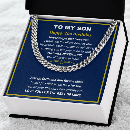 21st birthday gifts for son