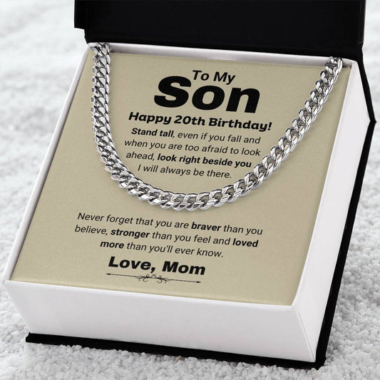 20th Birthday Gift For son from Mom