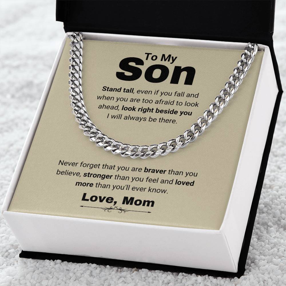 Birthday Gift Cuban Link Chain for Son