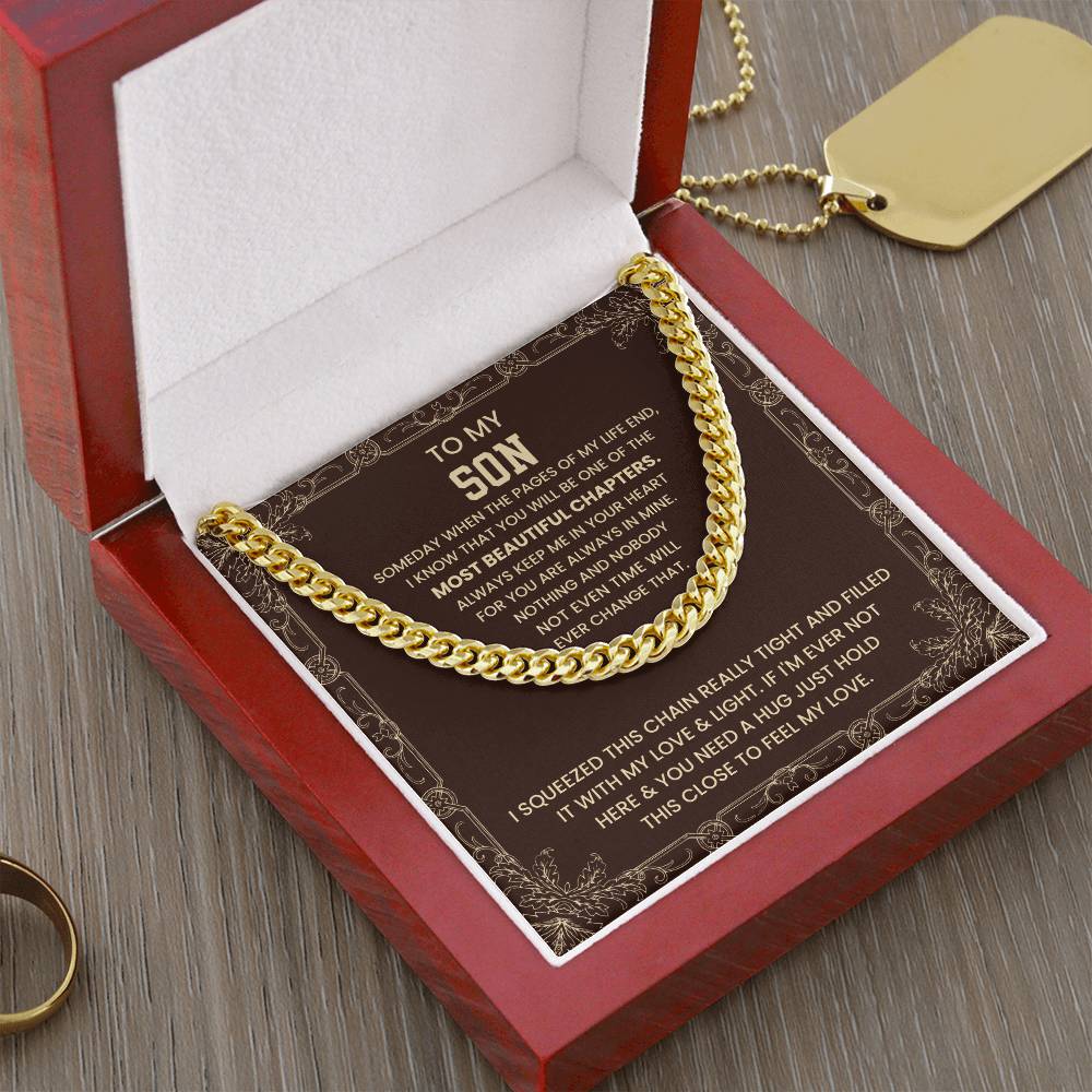 14k Gold Cuban Link Chain for Son