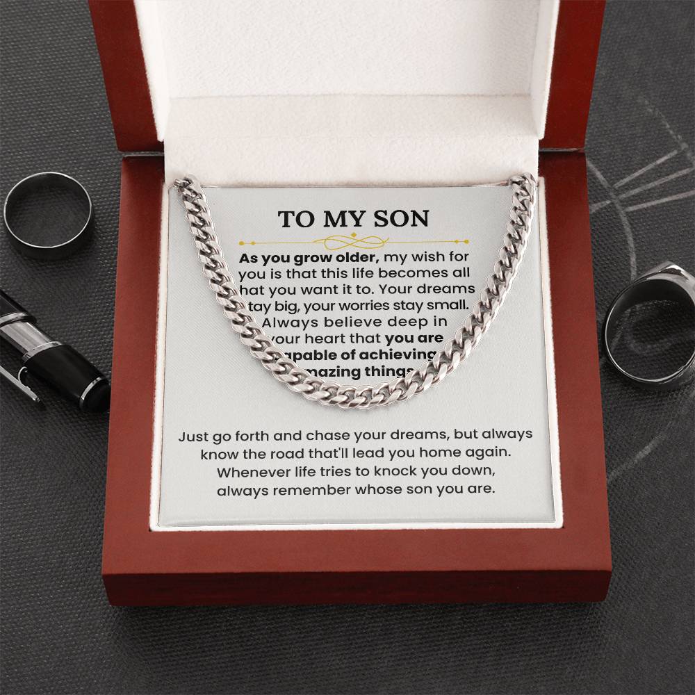 Durable and Stylish Cuban Link Chain for Son