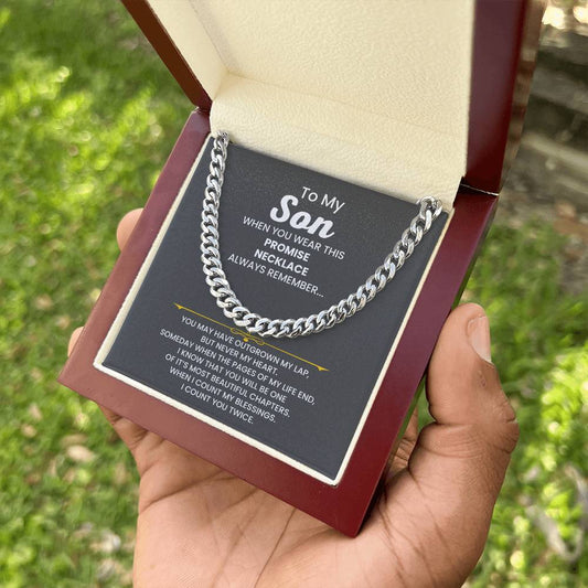 Stylish Cuban Link Chain Gift from Mom to Son Showcasing Love