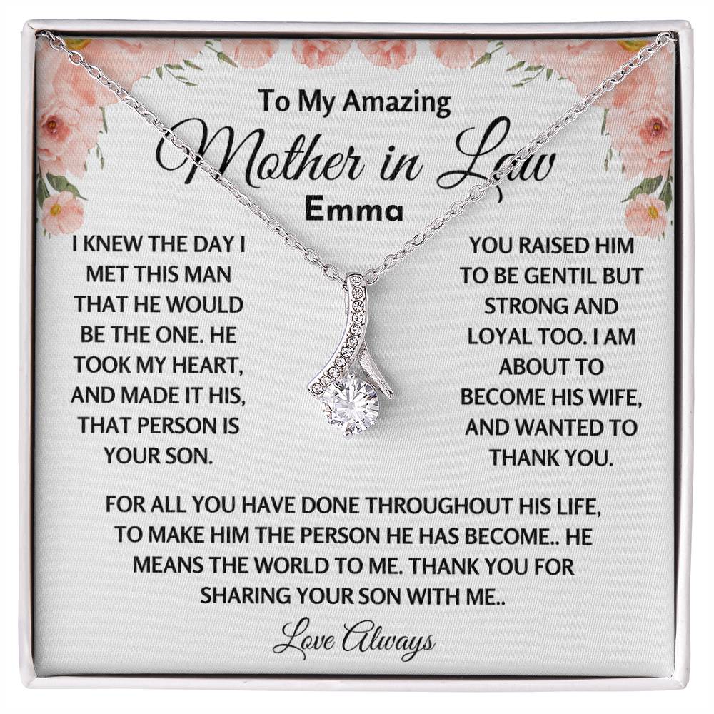 Personalized Mother In Law Necklace