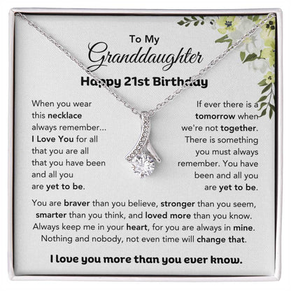 To My Granddaughter | Happy 21st Birthday Gift From Grandparents