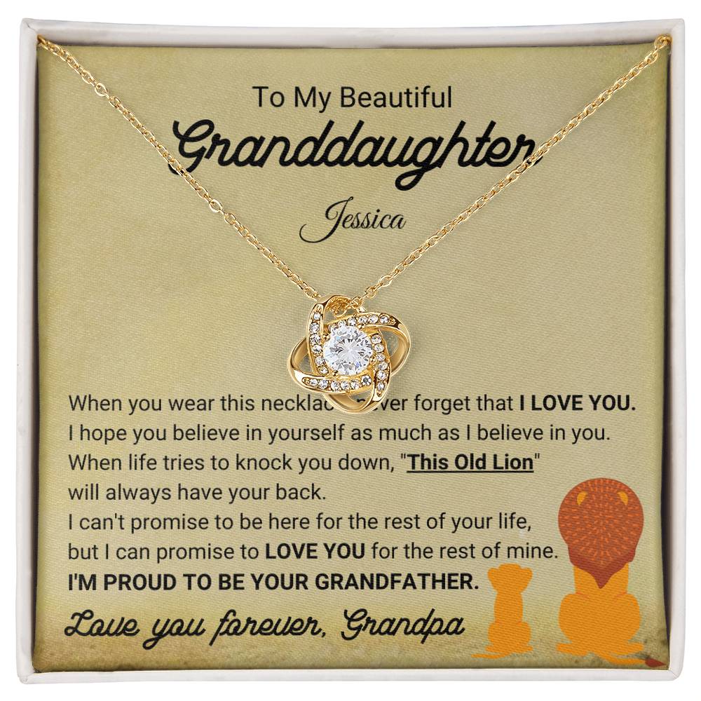 Granddaughter Wedding Gift Necklace