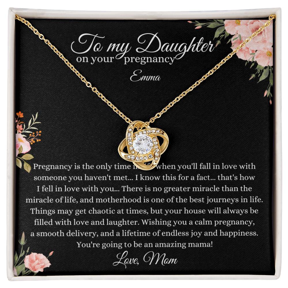 Adjustable chain pregnancy gift necklace