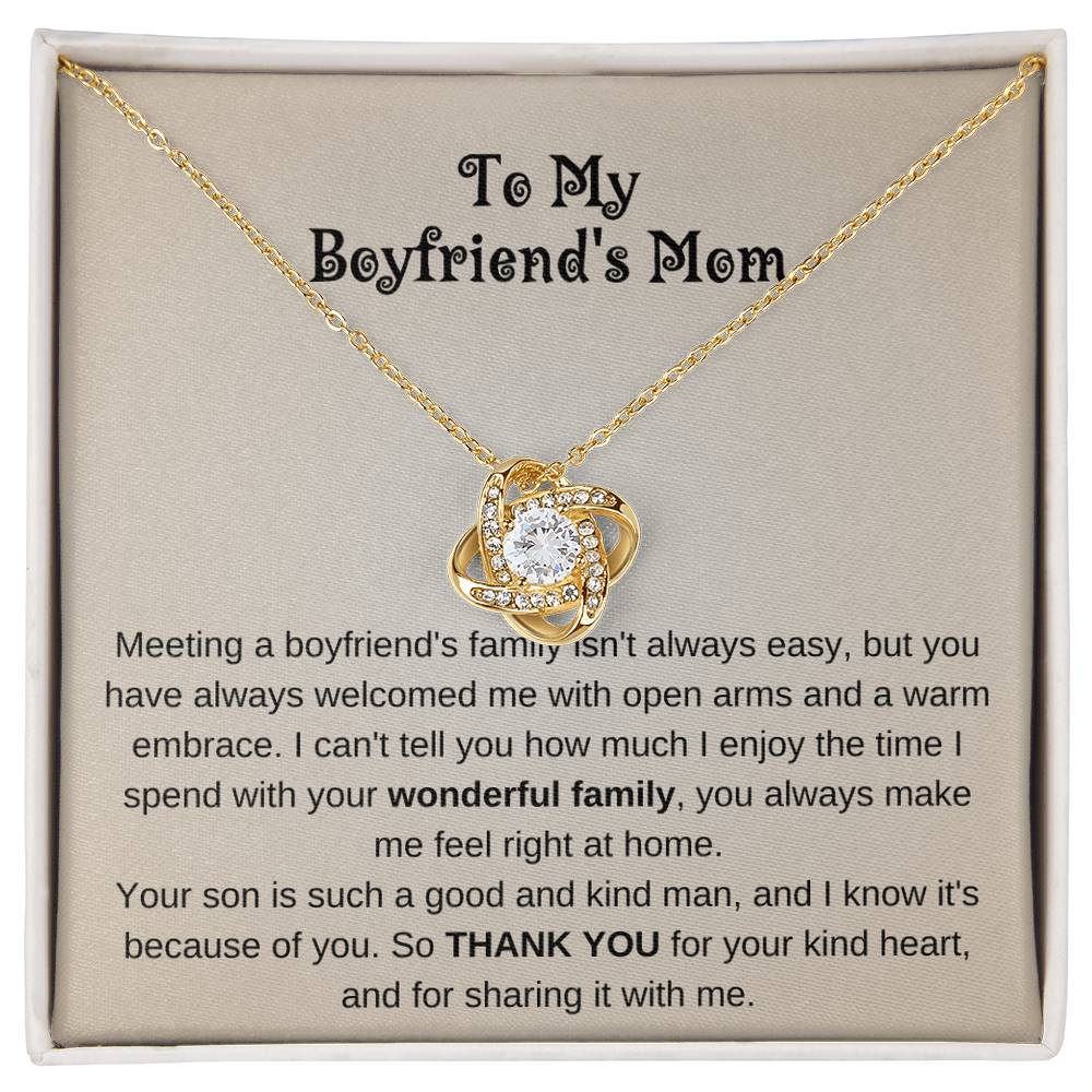 Elegant Love Knot Necklace for Boyfriends Mom