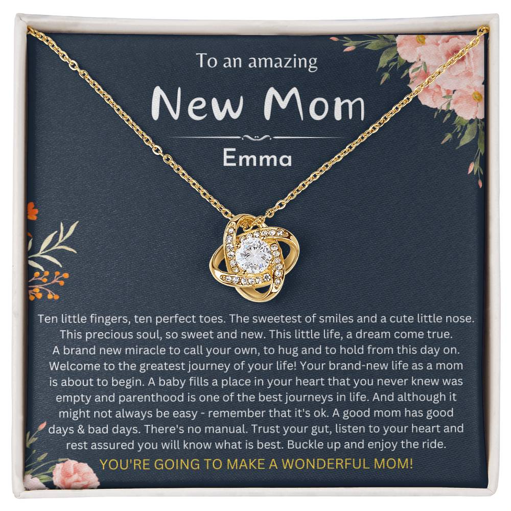 First Pregnancy Gift Necklace - 18k Yellow Gold