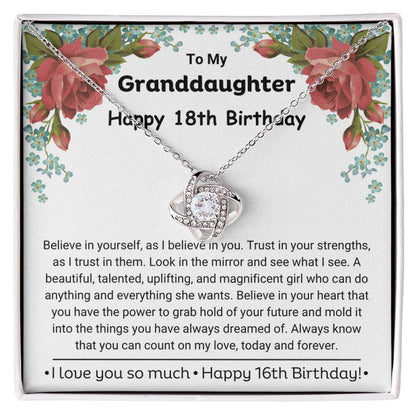 To My Granddaughter | Believe In Yourself | 18th Birthday Gift