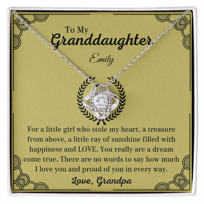 Granddaughter Necklace 14k White Gold