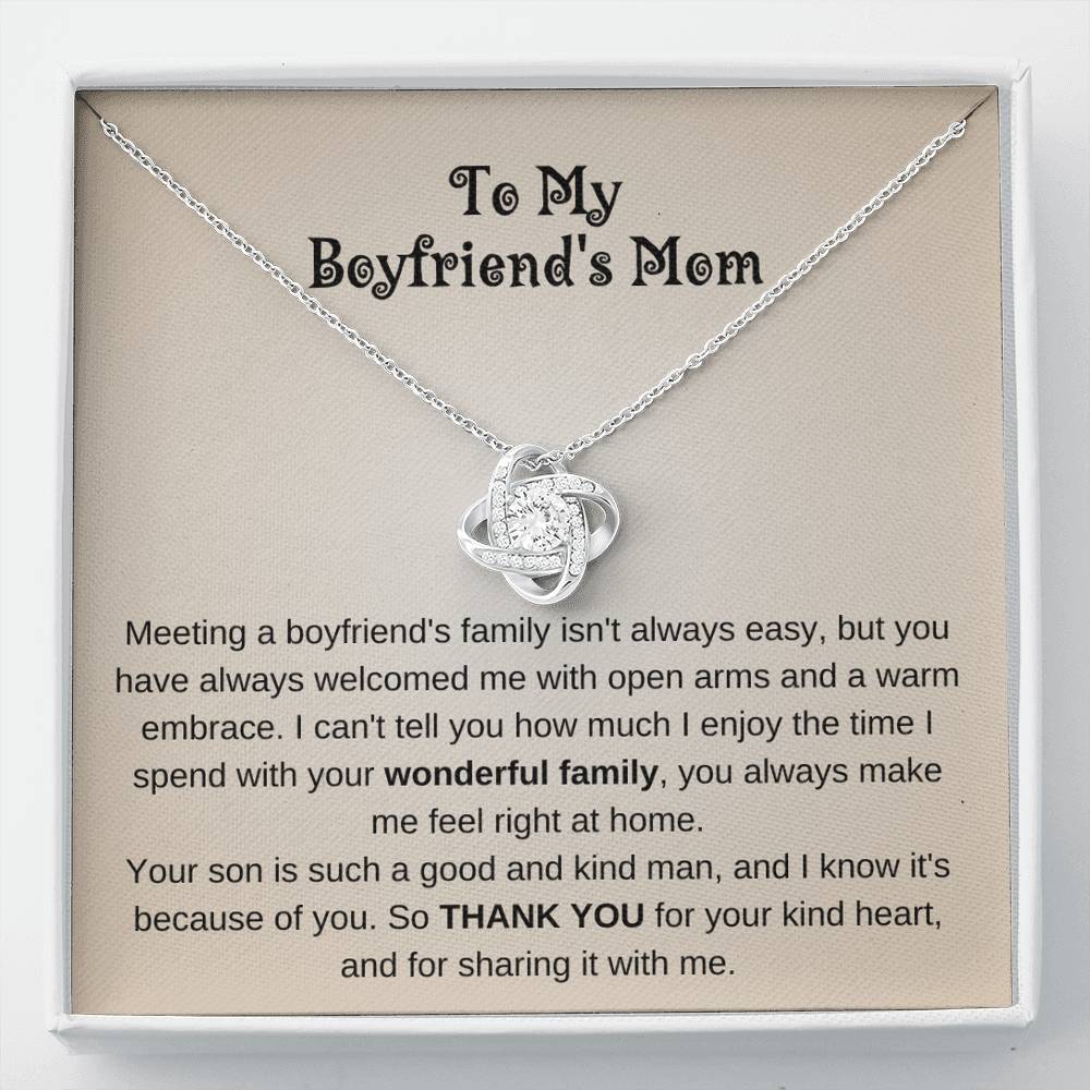 Sentimental Gift for Boyfriends Mom - Love Knot Necklace