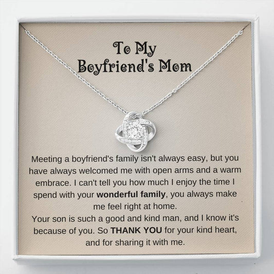 Sentimental Gift for Boyfriends Mom | Love Knot Necklace