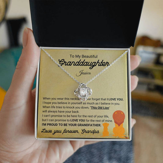 Personalized Granddaughter Necklace Gift from Grandpa