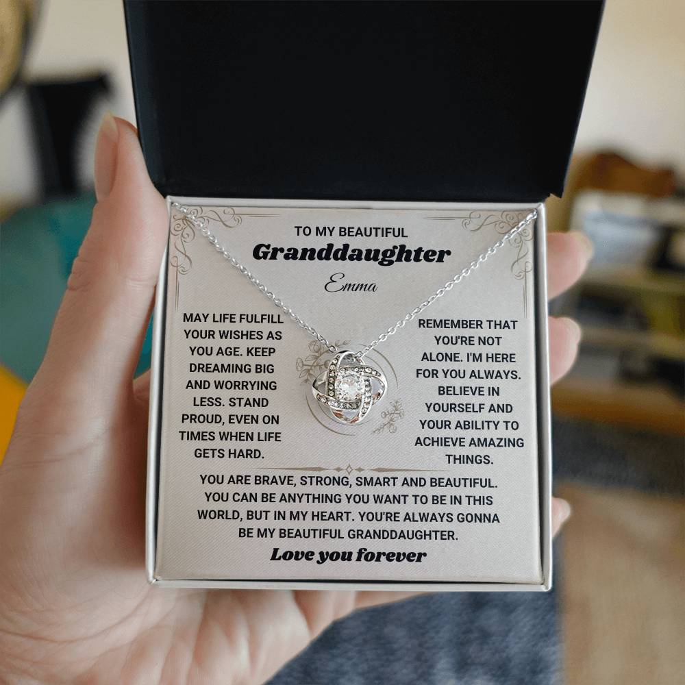 Unique Granddaughter Present Necklace