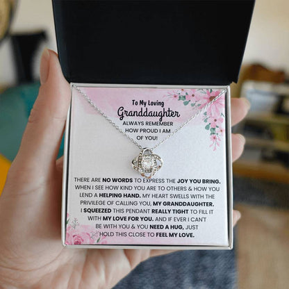 Granddaughter Necklace in Soft Touch Box