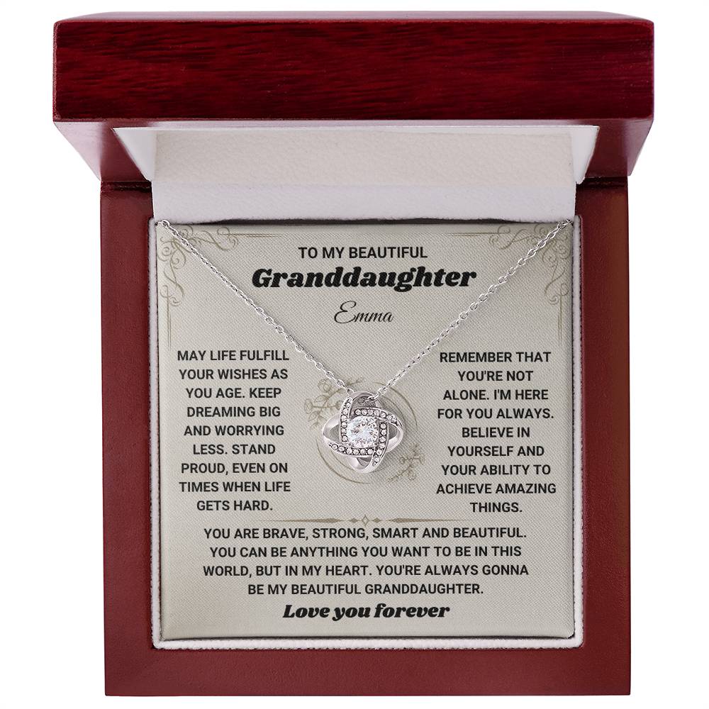 Sentimental Granddaughter Necklace Gift