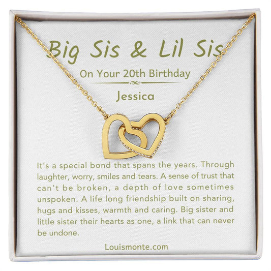 Personalized Big Sister & Little Sister Necklace