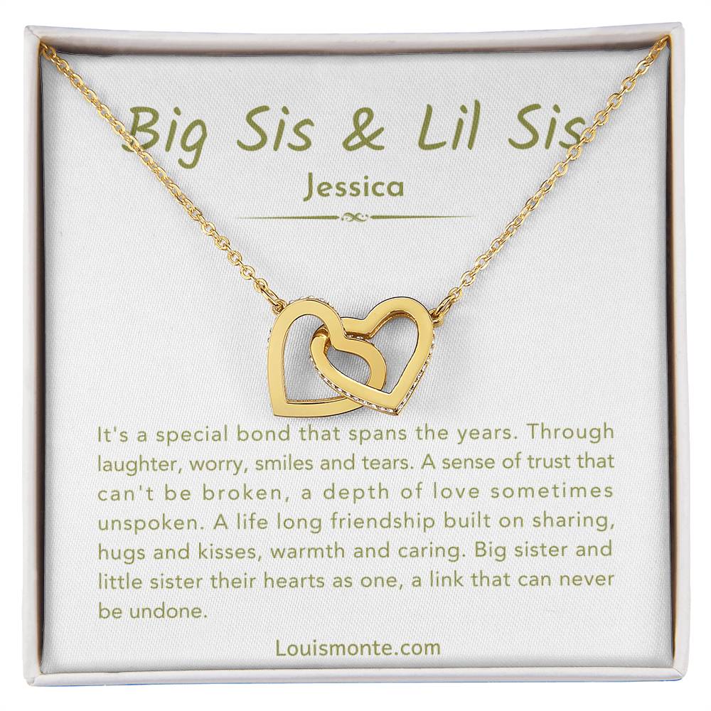 Personalized Big Sister & Little Sister Necklace