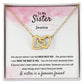 Personalized Sister Necklace | Sister Is A Forever Friend | Perfect Gift For Sister