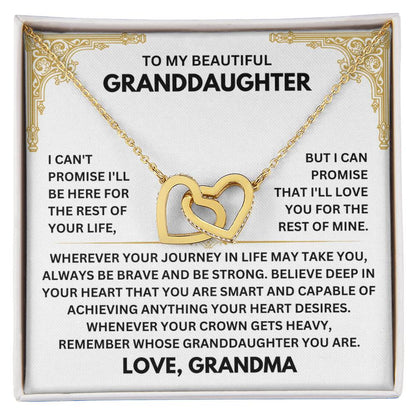 18k yellow gold finish necklace for granddaughter