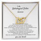 Personalized Unbiological Sister Gift | Perfect For Birthday, Graduation, & Just Because | Interlocking Hearts Necklace