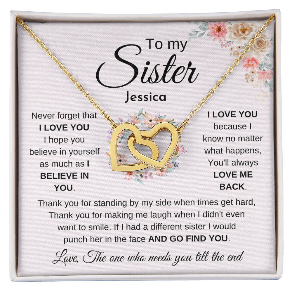 Personalized Sister Necklace | Sentimental Graduation or Birthday Gifts for Sisters