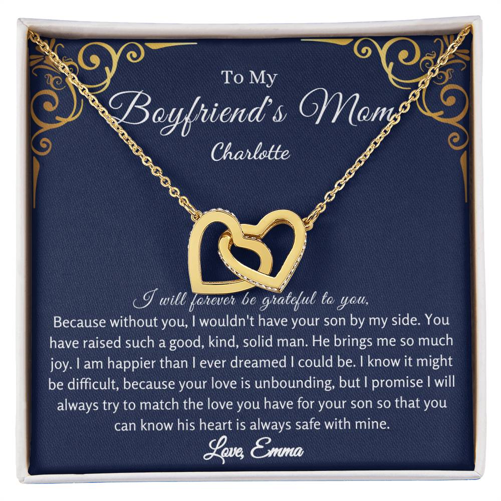 18k Yellow Gold Finish Necklace for Boyfriend's Mom