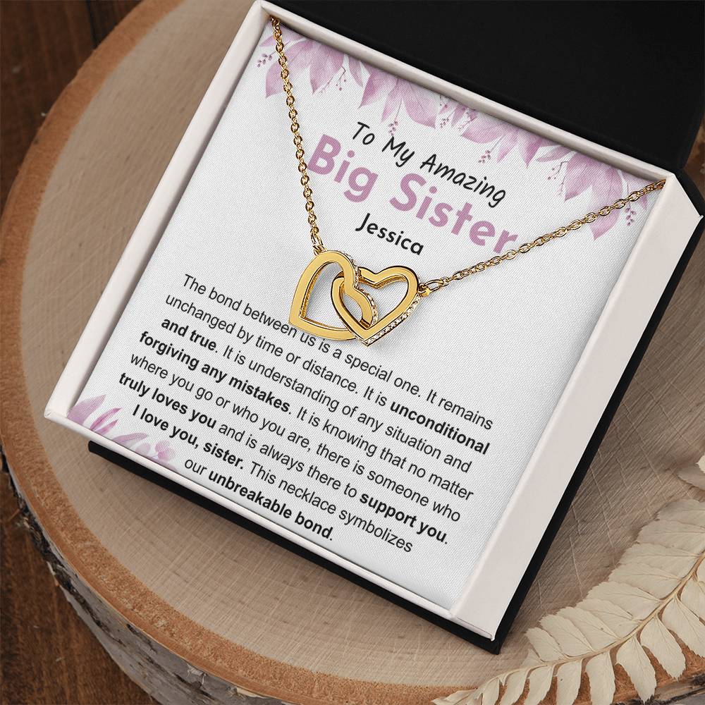 Big Sister Necklace Gift - Personalized Present For Birthday, Graduation, Mother's Day
