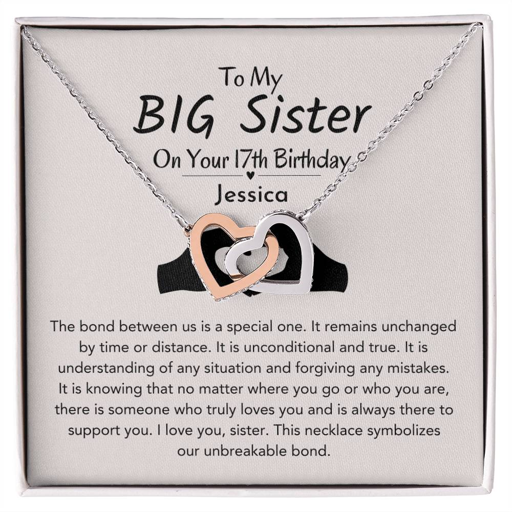 Personalized 17th Birthday Gift For Big Sister