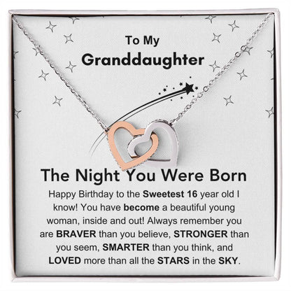 To My Granddaughter | The Night You Were Born | Happy 16th Birthday Gift For Her